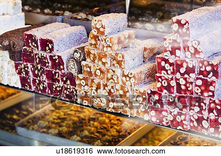 Turkey, Istanbul, Baklava, Turkish Delight View Large Photo Image Stock Photograph - Turkey, Istanbul, Baklava, Turkish Delight. Fotosearch