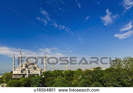 Turkey, Istanbul, Blue Mosque View Large Photo Image Stock Image - Turkey, Istanbul, Blue Mosque . Fotosearch