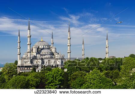 Turkey, Istanbul, Blue Mosque View Large Photo Image Stock Image - Turkey, Istanbul, Blue Mosque . Fotosearch