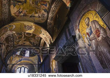Stock Photography - Turkey, Istanbul, Church of St Saviour in Chora interior. Fotosearch