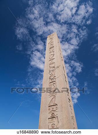 Stock Image - Turkey, Istanbul, Egyptian obelisk. Fotosearch