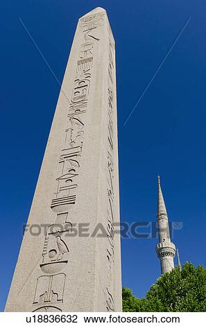 Stock Image - Turkey, Istanbul, Egyptian obelisk. Fotosearch