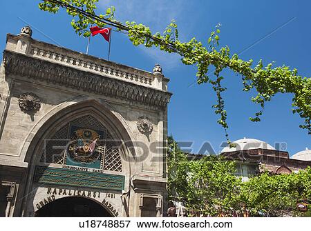 Turkey, Istanbul, Grand Bazaar entrance View Large Photo Image Stock Photo - Turkey, Istanbul, Grand Bazaar entrance. Fotosearch