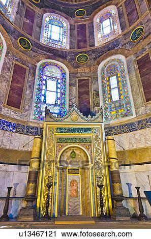 Turkey, Istanbul, Haghia Sophia Mosque altar View Large Photo Image Stock Image - Turkey, Istanbul, Haghia Sophia Mosque altar. Fotosearch