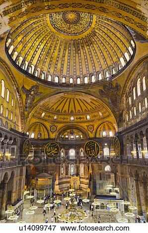 Turkey, Istanbul, Haghia Sophia Mosque interior View Large Photo Image Stock Photo - Turkey, Istanbul, Haghia Sophia Mosque interior. Fotosearch