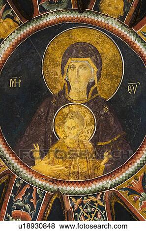 Turkey, Istanbul, Kariye Museum, madonna with child, fresco View Large Photo Image Stock Photo - Turkey, Istanbul, Kariye Museum, madonna with child, fresco. Fotosearch