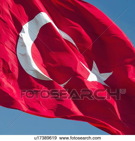 Turkey, Istanbul, Turkish flag View Large Photo Image Stock Photo - Turkey, Istanbul, Turkish flag. Fotosearch