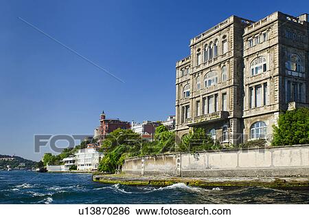 Stock Photograph - Turkey, Istanbul, Yali on the Bosphorus . Fotosearch