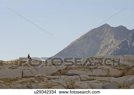 USA, California, Sequoia National Park, Mid adult woman meditating View Large Photo Image Picture - USA, California, Sequoia National Park, Mid adult woman meditating. Fotosearch