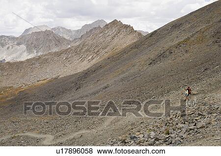USA, California, Sequoia National Park, Five Lakes trail, Hiker walking View Large Photo Image Stock Photo - USA, California, Sequoia National Park, Five Lakes trail, Hiker walking. Fotosearch