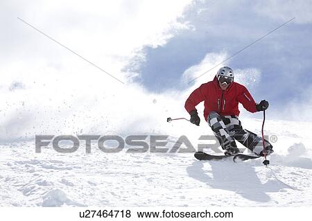 USA, Colorado, Telluride, Downhill skiing View Large Photo Image Stock Photo - USA, Colorado, Telluride, Downhill skiing. Fotosearch