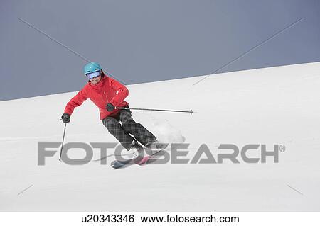 USA, Colorado, Telluride, Downhill skiing View Large Photo Image Stock Photograph - USA, Colorado, Telluride, Downhill skiing. Fotosearch