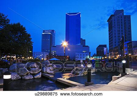 USA, Kentucky, Lexington, View of skyscrapers at night View Large Photo Image Stock Photography - USA, Kentucky, Lexington, View of skyscrapers at night. Fotosearch