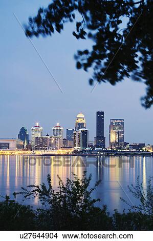 USA, Kentucky, Louisville, Skyline at dusk View Large Photo Image Picture - USA, Kentucky, Louisville, Skyline at dusk. Fotosearch