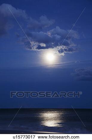 USA, New York, Queens, Rockaway Beach, Landscape with sea and moonlight at night View Large Photo Image Stock Photo - USA, New York, Queens, Rockaway Beach, Landscape with sea and moonlight at night. Fotosearch