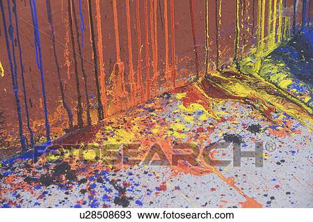 USA, New York State, New York City, Dripping paint on wall and asphalt View Large Photo Image Stock Image - USA, New York State, New York City, Dripping paint on wall and asphalt. Fotosearch