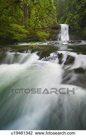 USA, Oregon, Silver Falls State Park, View of Upper North Falls View Large Photo Image Stock Image - USA, Oregon, Silver Falls State Park, View of Upper North Falls. Fotosearch