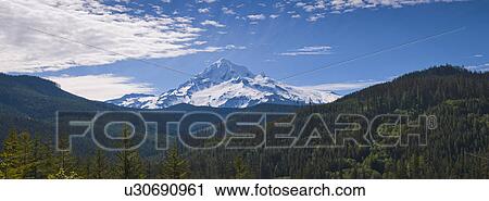 Stock Image - USA, Oregon, View of Mount Hood. Fotosearch