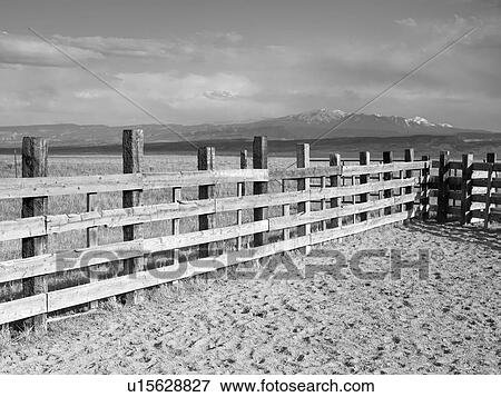 USA, Utah, Wooden fence on ranch View Large Photo Image Stock Photo - USA, Utah, Wooden fence on ranch. Fotosearch