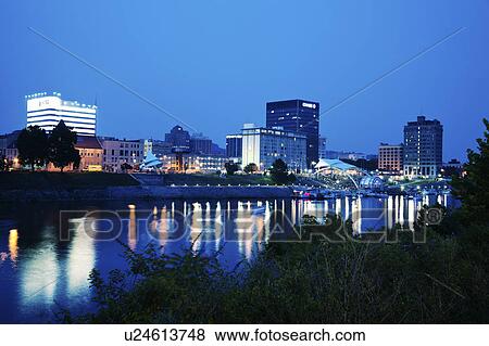 USA, West Virginia, Charleston, Skyline at night View Large Photo Image Stock Photo - USA, West Virginia, Charleston, Skyline at night. Fotosearch