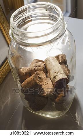 Wine corks in glass jar View Large Photo Image Stock Image - Wine corks in glass jar. Fotosearch