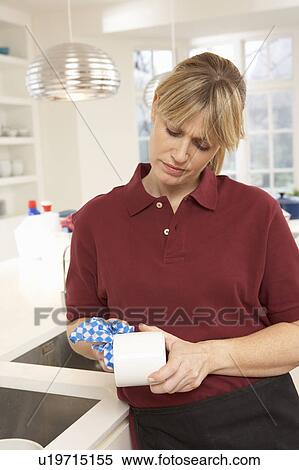 Cleaner Working In Domestic Kitchen View Large Photo Image Stock Photography - Cleaner Working In Domestic Kitchen. Fotosearch
