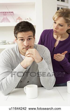 Couple Having Argument At Home View Large Photo Image Stock Image - Couple Having Argument At Home. Fotosearch