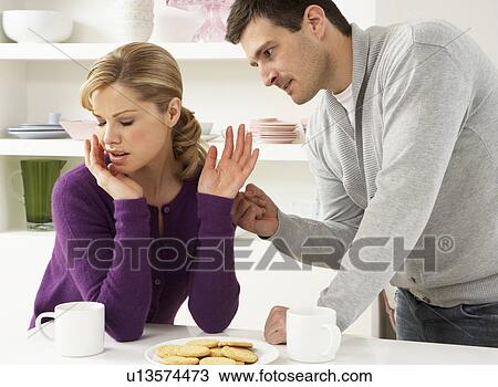 Couple Having Argument At Home View Large Photo Image Stock Image - Couple Having Argument At Home. Fotosearch