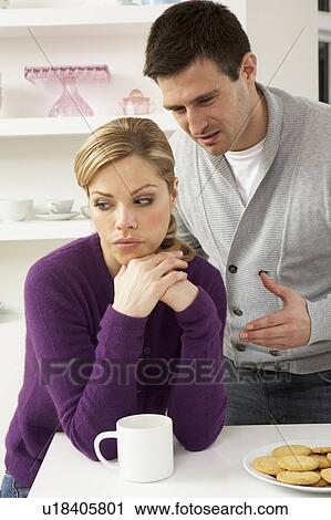 Couple Having Argument At Home View Large Photo Image Stock Image - Couple Having Argument At Home. Fotosearch