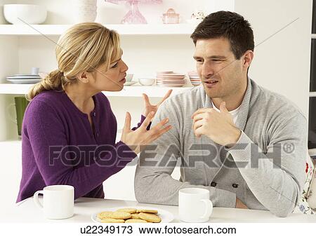 Couple Having Argument At Home View Large Photo Image Stock Image - Couple Having Argument At Home. Fotosearch