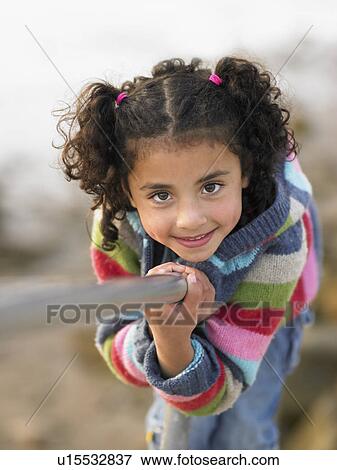 Stock Photo - Portrait of girl. Fotosearch