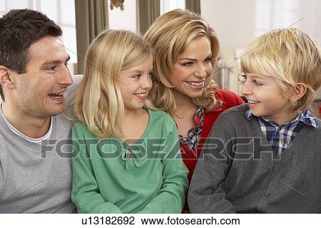 Portrait Of Happy Family At Home View Large Photo Image Stock Image - Portrait Of Happy Family At Home. Fotosearch