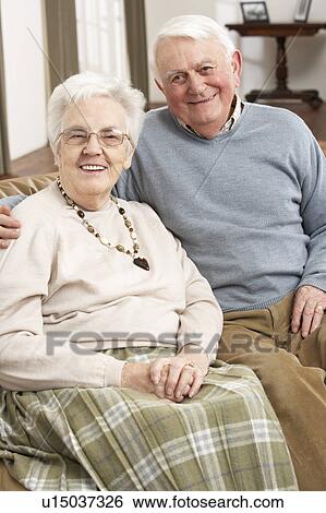 Portrait Of Happy Senior Couple At Home View Large Photo Image Stock Photograph - Portrait Of Happy Senior Couple At Home. Fotosearch