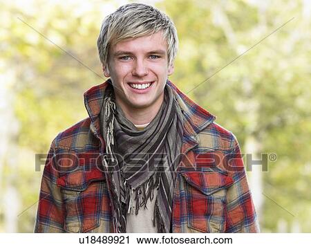 Stock Image - Portrait of young man. Fotosearch