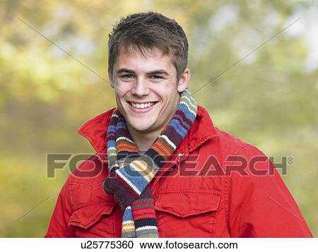 Stock Image - Portrait of young man. Fotosearch