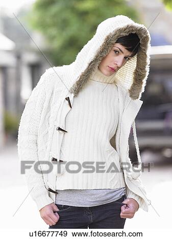 Stock Photo - Portrait of young woman. Fotosearch