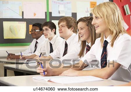 Teenage Students Studying In Classroom View Large Photo Image Stock Image - Teenage Students Studying In Classroom. Fotosearch