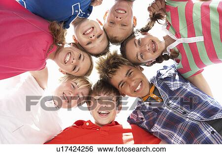 Teenagers in circle View Large Photo Image Stock Photograph - Teenagers in circle. Fotosearch