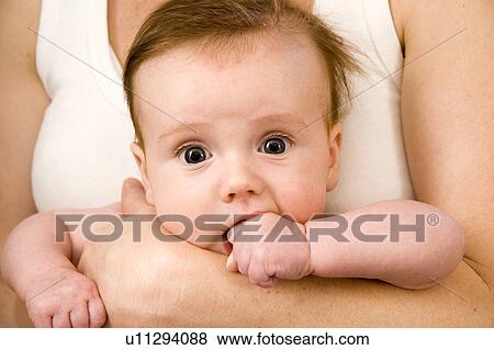 Baby sucking thumb View Large Photo Image Stock Photo - Baby sucking thumb. Fotosearch