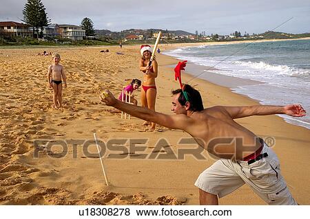 Stock Photo - Beach cricket. Fotosearch