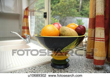 Stock Image - Bowl of fruit. Fotosearch
