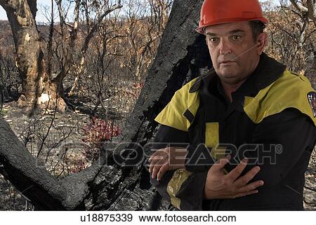 Stock Photo - Bush fire. Fotosearch
