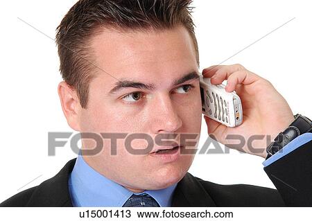 Stock Image - Businessman on the phone. Fotosearch