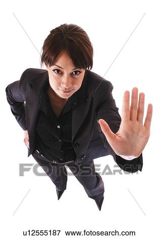 Businesswoman saying stop View Large Photo Image Stock Photo - Businesswoman saying stop. Fotosearch