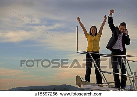 Stock Photograph - Celebration of success. Fotosearch