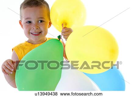 Child with balloons View Large Photo Image Stock Photo - Child with balloons. Fotosearch