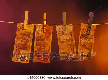 Clothes line with Australian dollars View Large Photo Image Stock Image - Clothes line with Australian dollars. Fotosearch