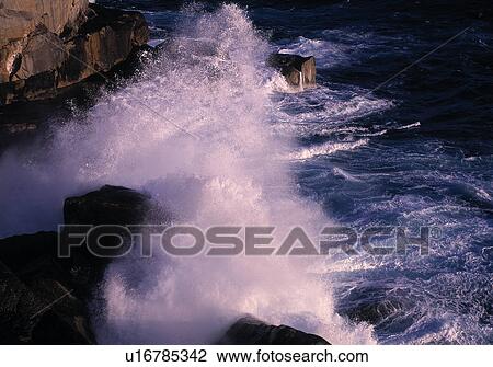 Stock Image - Coastal waves. Fotosearch