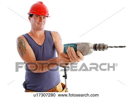 Stock Image - Construction worker. Fotosearch