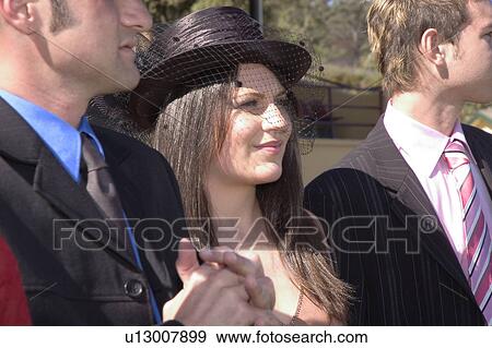 Stock Photo - Crowd at the track. Fotosearch